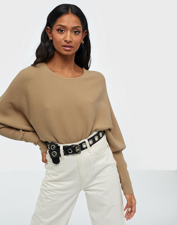 Vila Vielasta L/S Knit Top/2 Ljus Brun