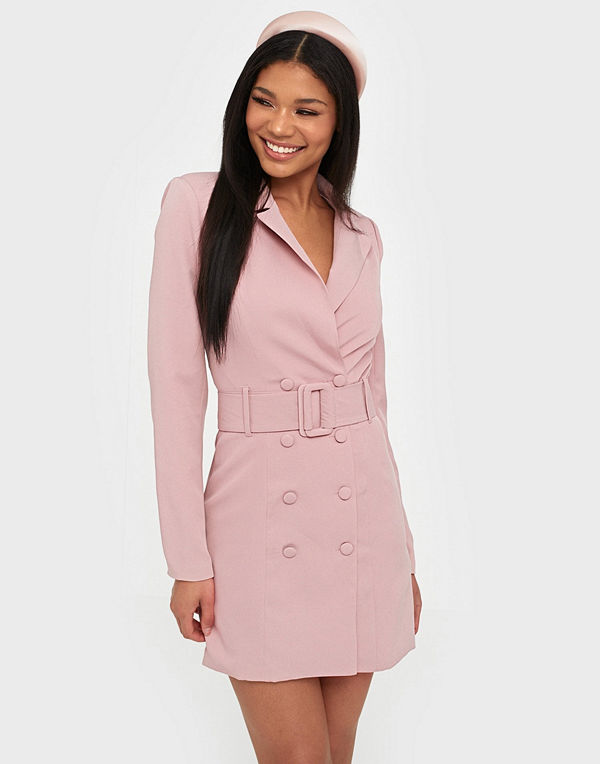 Missguided Belted Buckle Blazer Dress