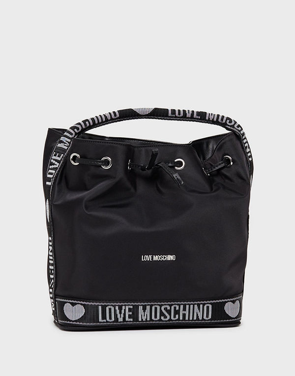 Love Moschino svart ryggsäck med tryck JC4279PP0AKO1