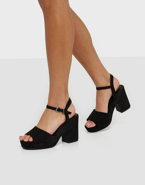 Duffy Chunky Heel Sandal Svart