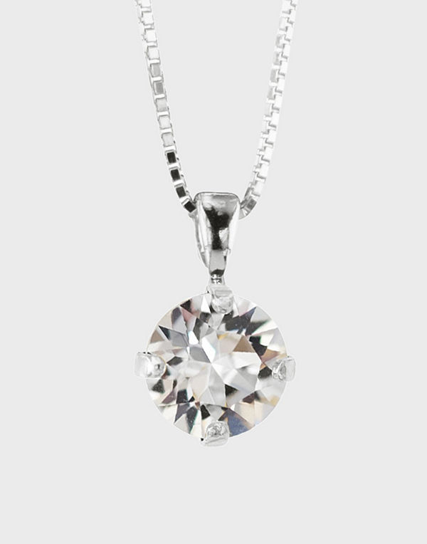 Caroline Svedbom halsband Classic Petite Necklace Rhodium