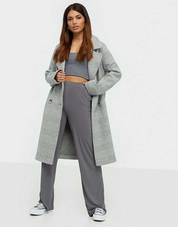 River Island Check Drop Coat