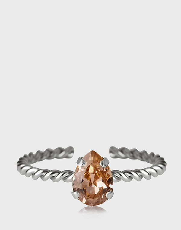 Caroline Svedbom Niki Ring Rhodium Rose