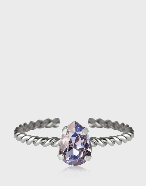 Caroline Svedbom Niki Ring Rhodium Lavender