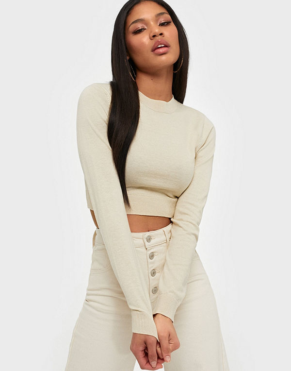 NLY Trend Cropped Flat Knit Sweater