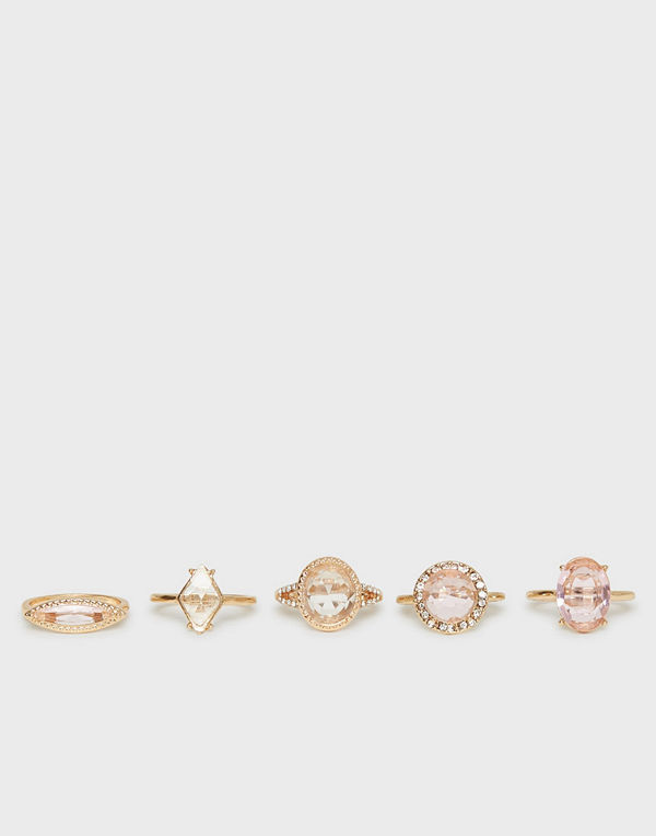NLY Accessories Gem Ring Set