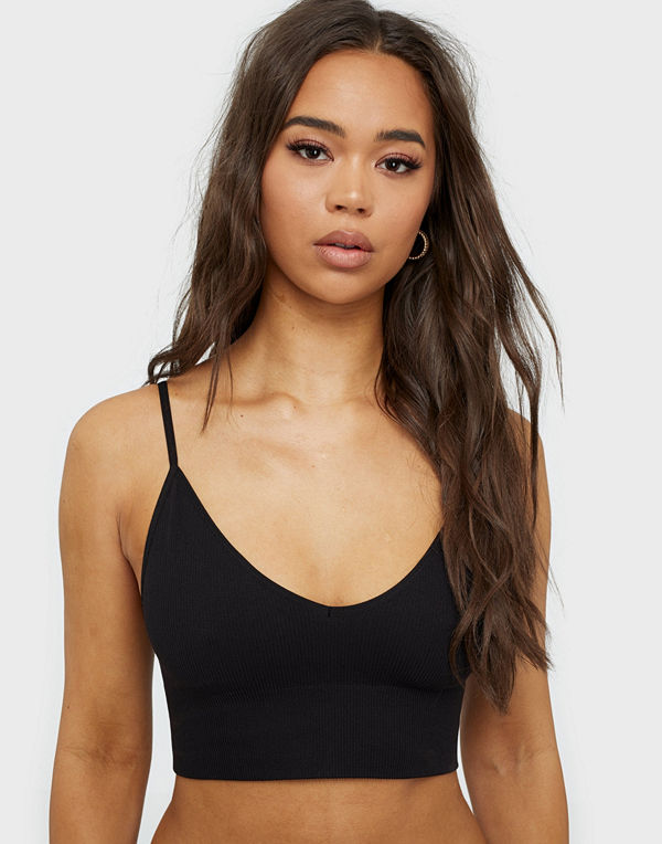 Only Onlvicky Rib Seamless V-Neck Top