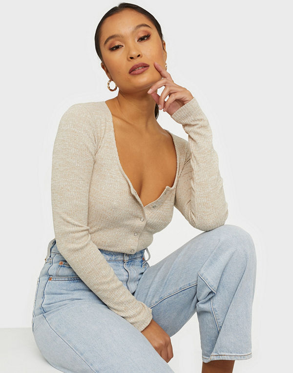 NLY Trend Front Button Cozy Top