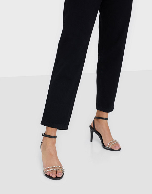 NLY Shoes Rhinestone Strap Heel