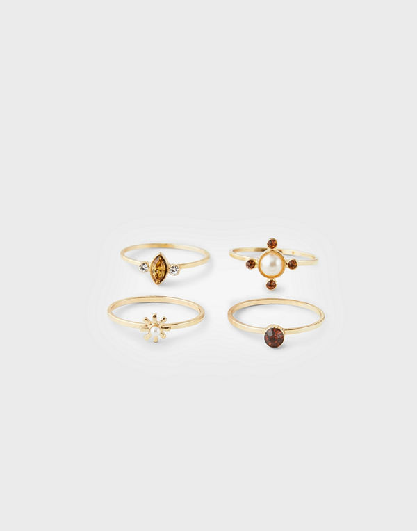 Pieces Pcmartha Ring Set 4-Pack