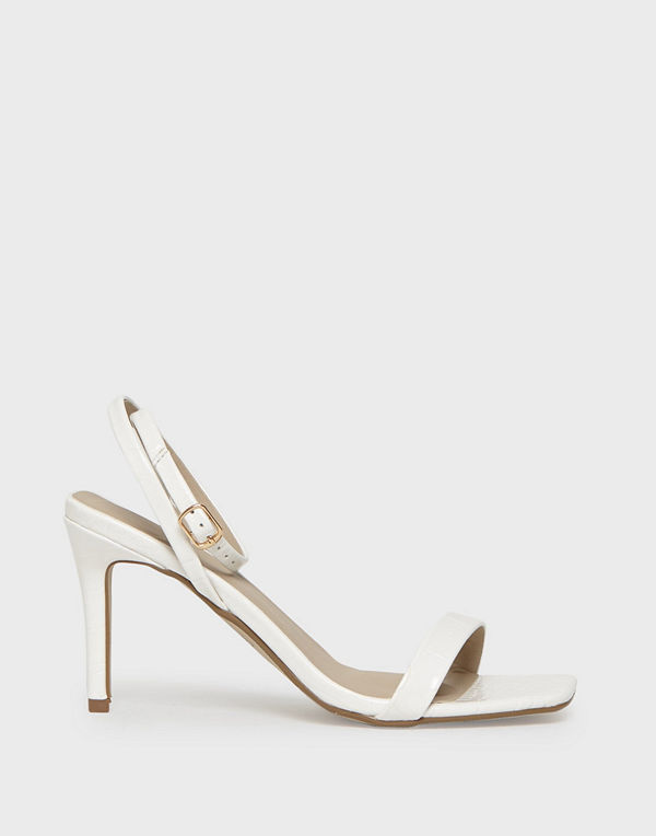 Missguided Mid Barely Croc Heel