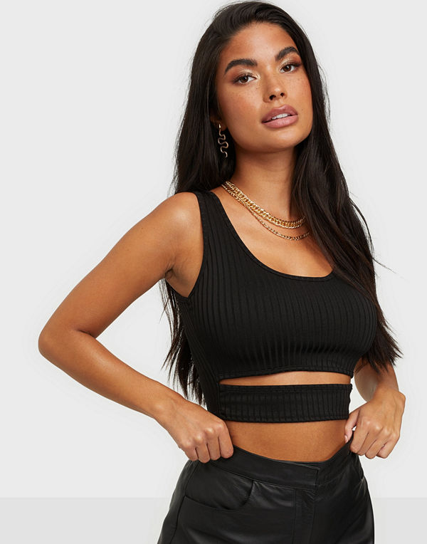 Parisian Cut Out Rib Crop Top
