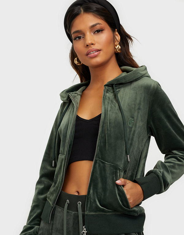 Juicy Couture Robertson Classic Velour Zip Trough Hoodie