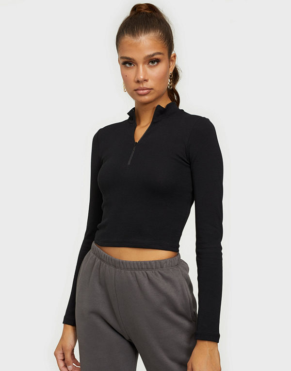 NLY Trend LS Sporty Zip Top