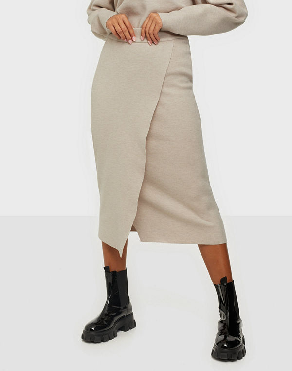 Vila VIOLIVINJA KNIT HW MIDI WRAP SKIRT/