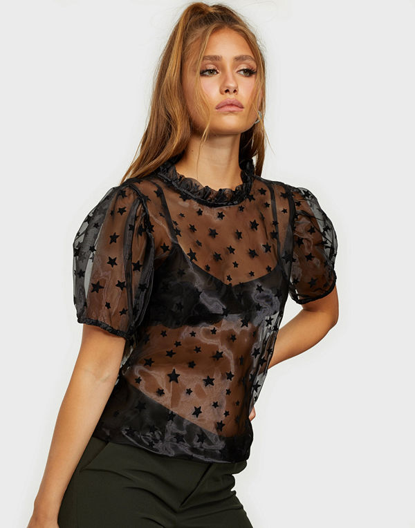 Gina Tricot Star Organza Top