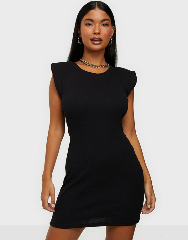 Parisian Shoulder Pad Bodycon Mini Dress