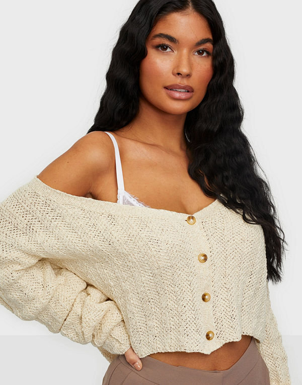 Missguided Tuck Sleeve Crop Cardigan