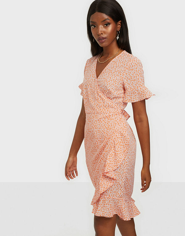 Vero Moda VMHENNA 2/4 WRAP FRILL DRESS EXP GA