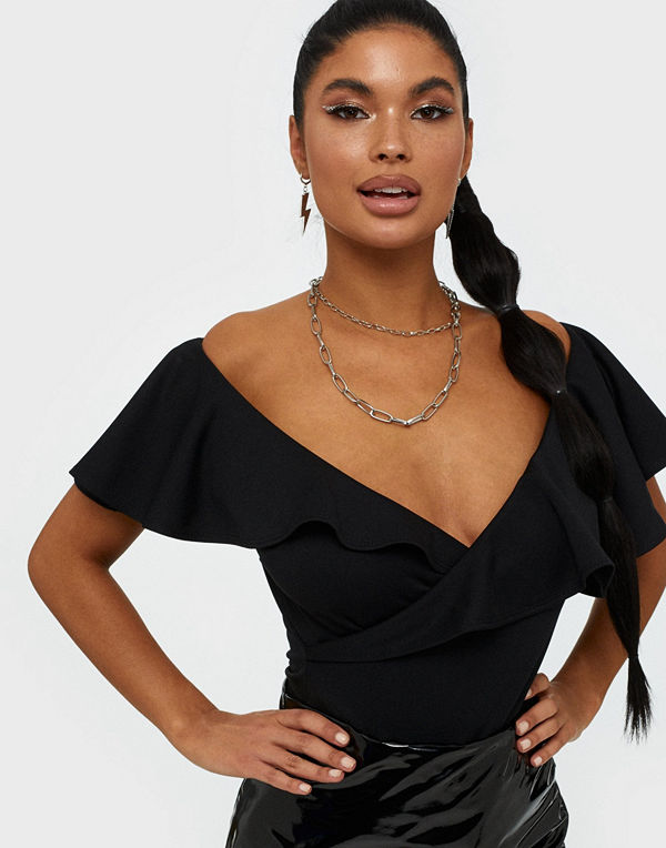 NLY One Wrap Flounce Neck Body