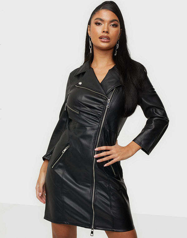 Only ONLEMMA FAUX LEATHER BIKER 7/8 DRES
