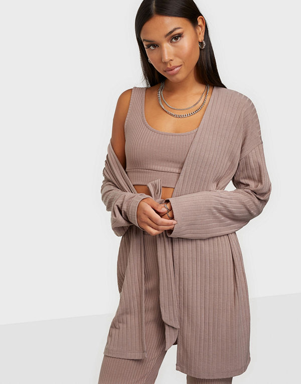 NLY Trend Belted Rib Cardigan