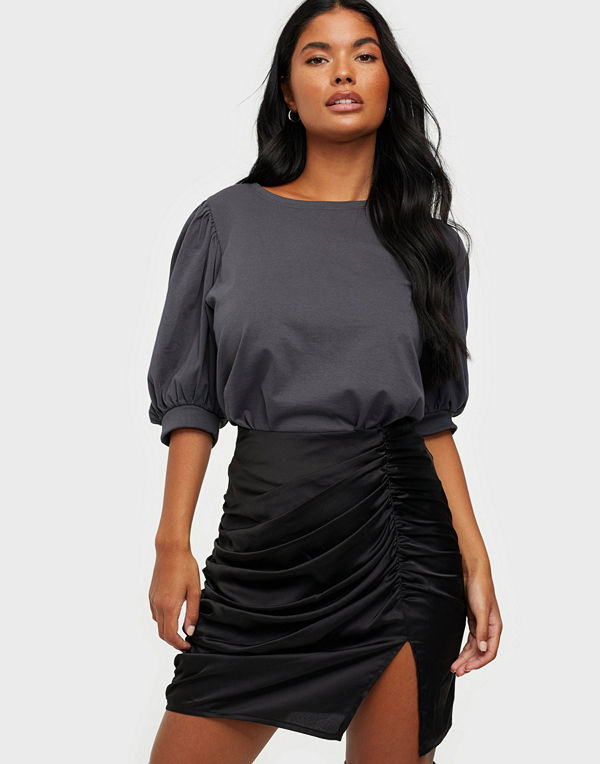 Missguided Ruched Detail Mini Skirt