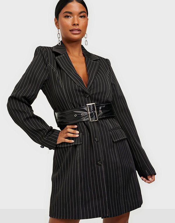 Missguided KXMG Pinstripe Blazer Dress