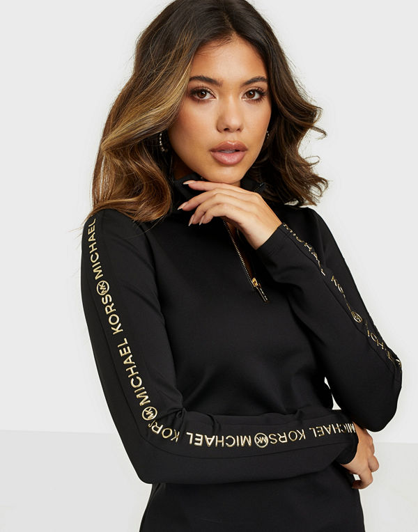 MICHAEL Michael Kors LS LOGO SKI ZIP TOP
