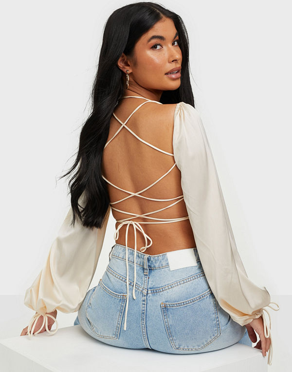 Kiss The Sky Cross Back Top Satin