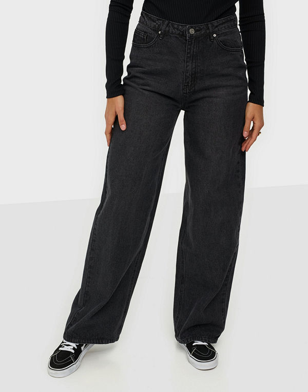 Missguided High Rise Wide Leg Straight Jeans