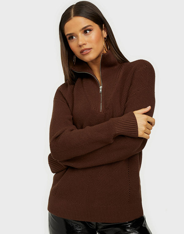 Vero Moda VMNOW LS HIGH NECK ZIP KNIT VMA