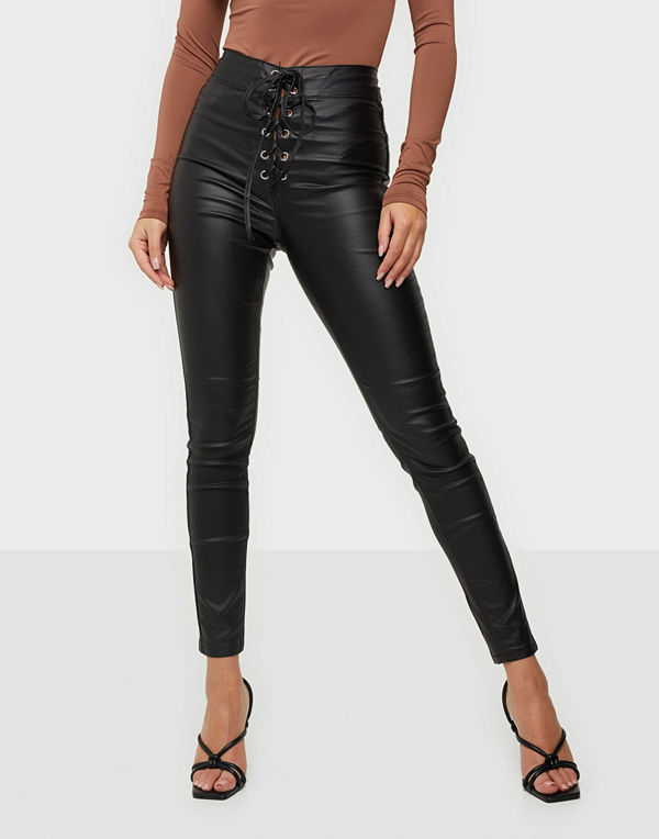 Missguided Coated Corset Detail Jeans