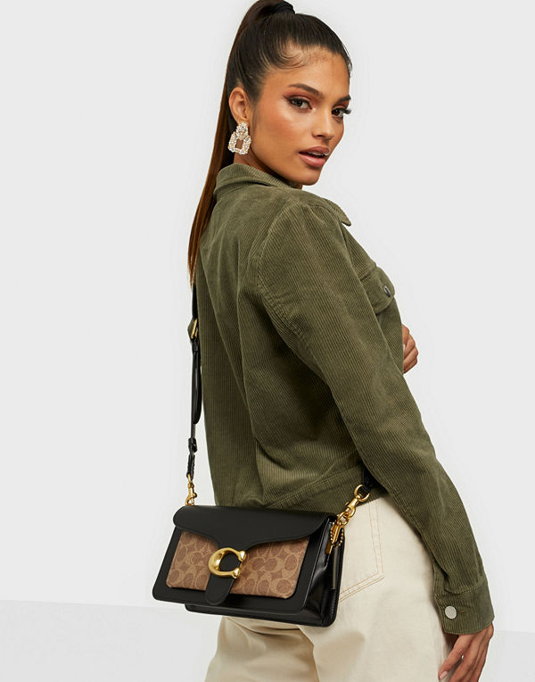 Coach svart väska Tabby Shoulder Bag 26 Signature Canvas