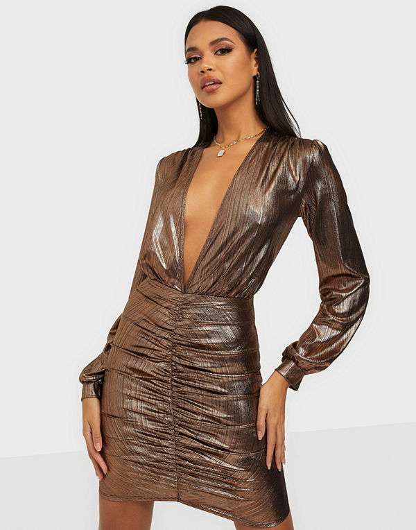 NLY One Shimmer Plunge Dress