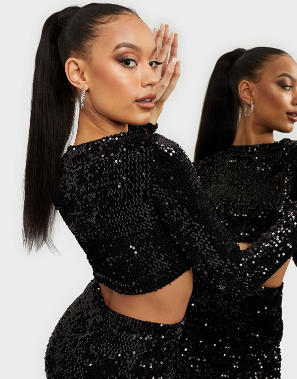 NLY One Velvet Sequin Top