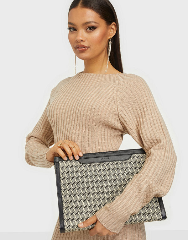 Day Et grå mönstrad väska Day Structure Canvas Clutch