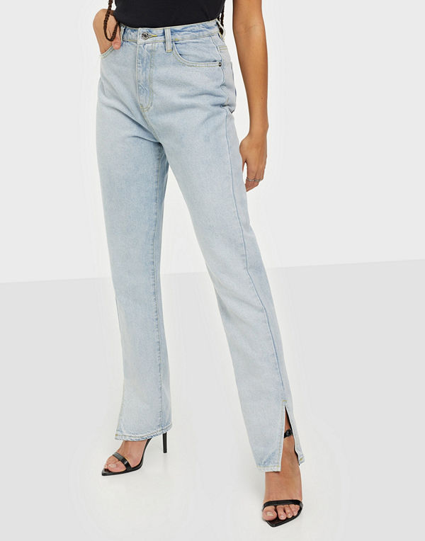 Missguided Wrath Highwaisted Split Straight Jeans