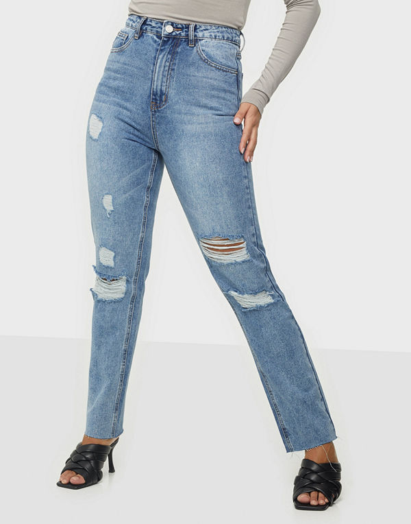 Missguided Slim Straight Distressed