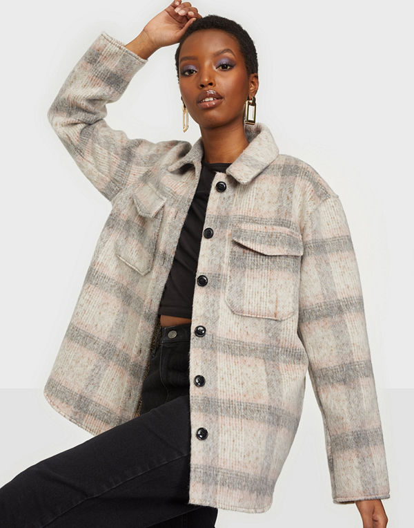Only ONLKAWI L/S CHECK SHACKET PNT