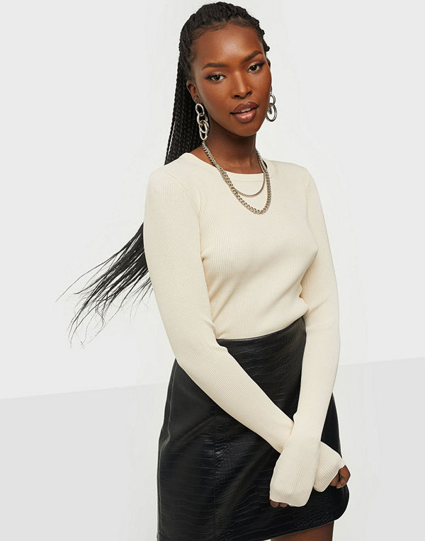Selected Femme SLFAMELIA LS KNIT O-NECK B NOOS