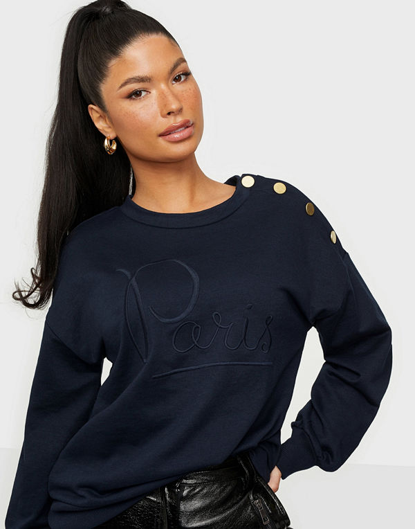 Jacqueline de Yong JDYLOUISIANA L/S BUTTON EMB SWEAT J