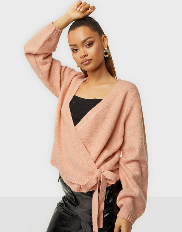 Pieces PCGESSIE LS WRAP KNIT CARDIGAN