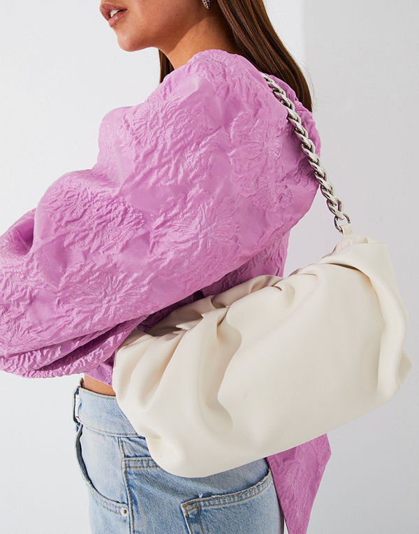 Pieces vit väska PCFIBRA SHOULDER BAG D2D