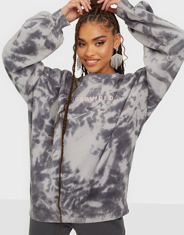 Missguided MG Branded Tie Dye Sweat