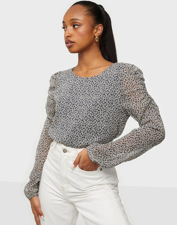 Vila VIBERIN O-NECK L/S TOP/SU