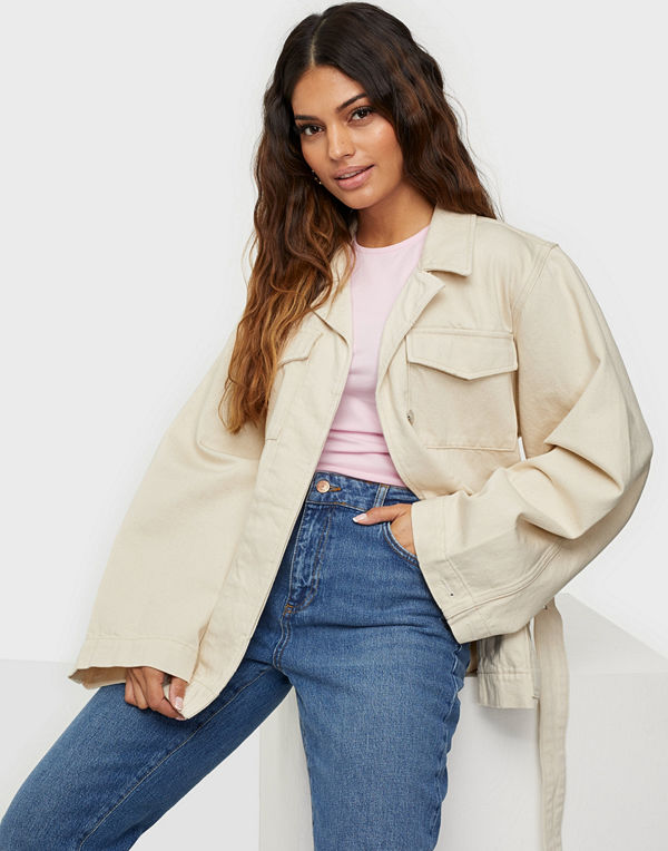 Selected Femme SLFSTUDIOS CREME WHITE DENIM JACKET