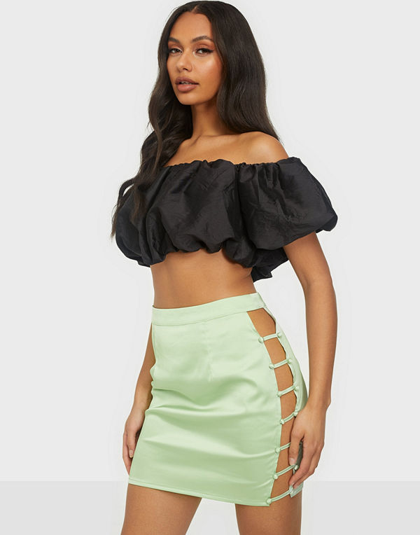 Missguided Button Down Side Mini Skirt