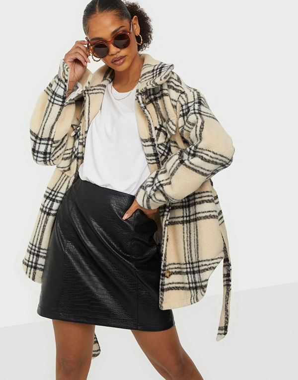 Missguided Check Belted Shacket