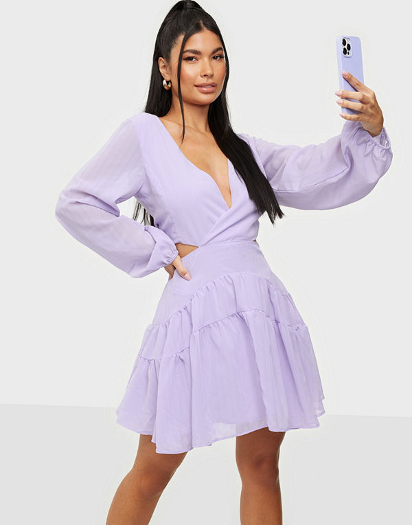 Bardot Cut Out Frill Dress